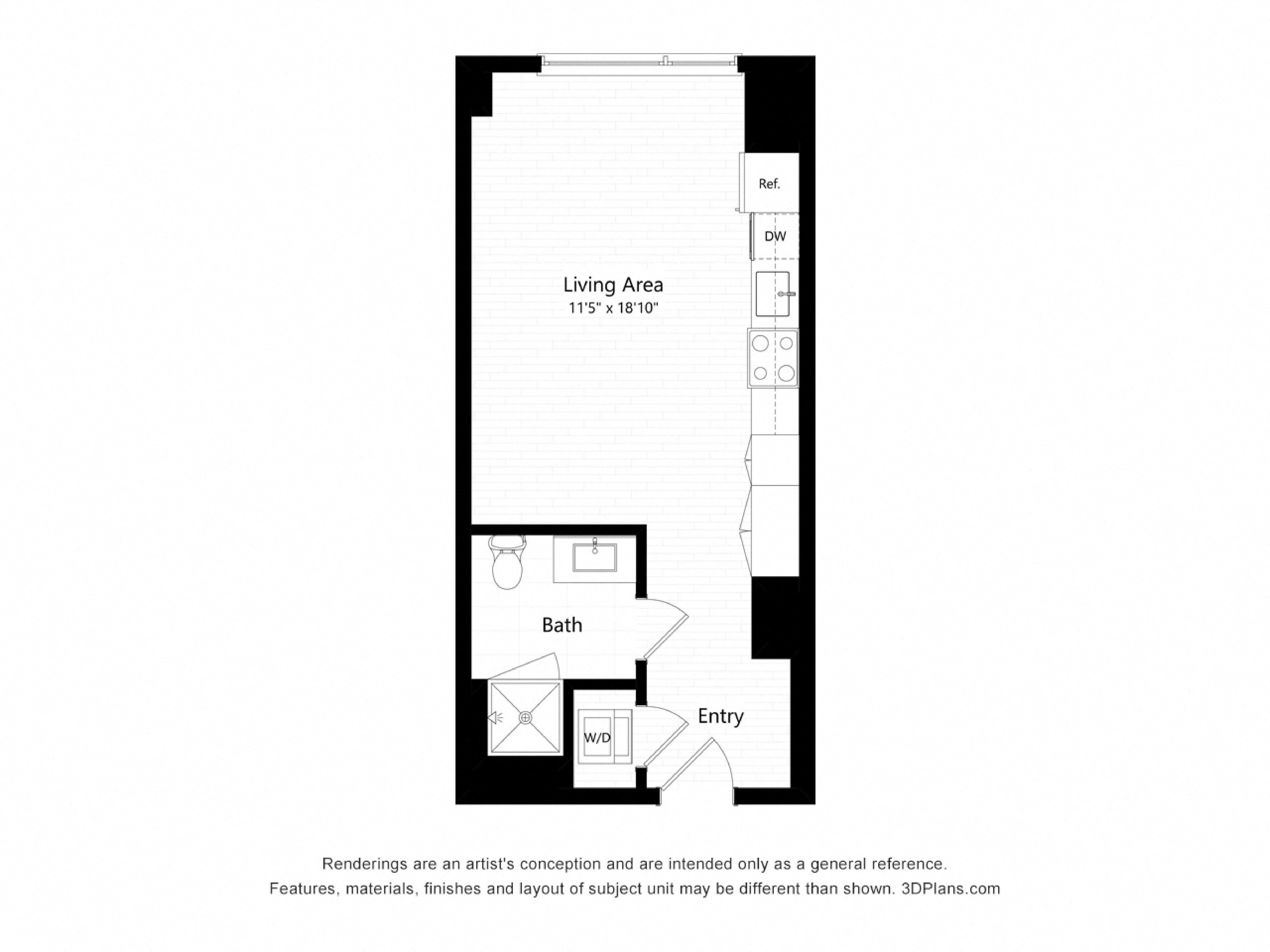 S1 - Studio floor plan